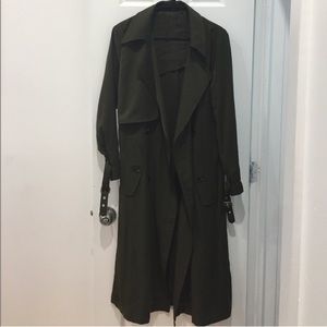 LF Millau Army Green Flowy Trench S